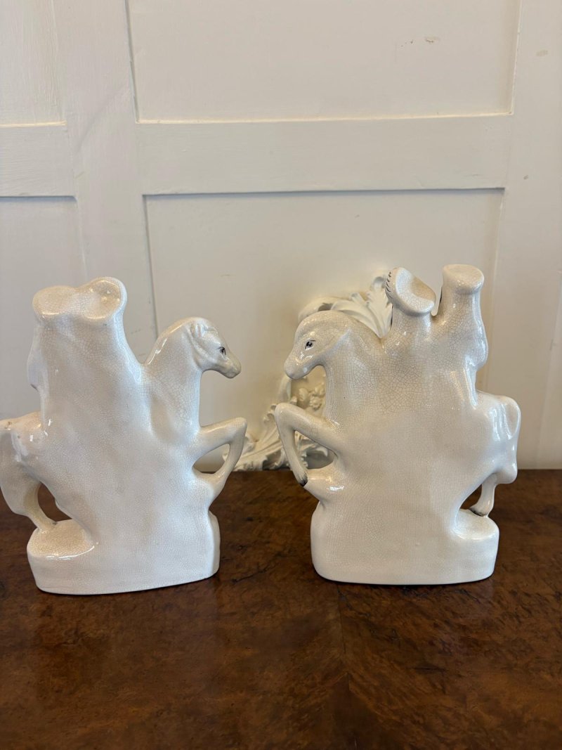 Pair of Antique Staffordshire Flat Back Figures on Horseback - Image 8